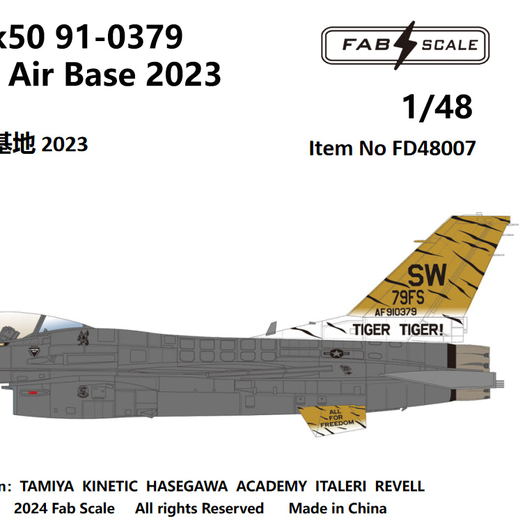 FabScale FD48007 F-16C Block 50 79th FS Shaw AB 2023 1:48
