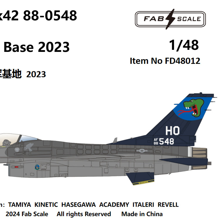 FabScale FD48012 F-16CM Block 42 311st FS Holloman 2023 1:48