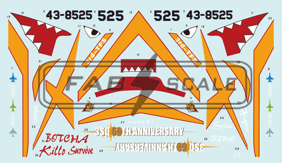 FabScale FD48027 Mitsubishi F-2A 3SQ 50th Anniv Misawa 2006 1:48