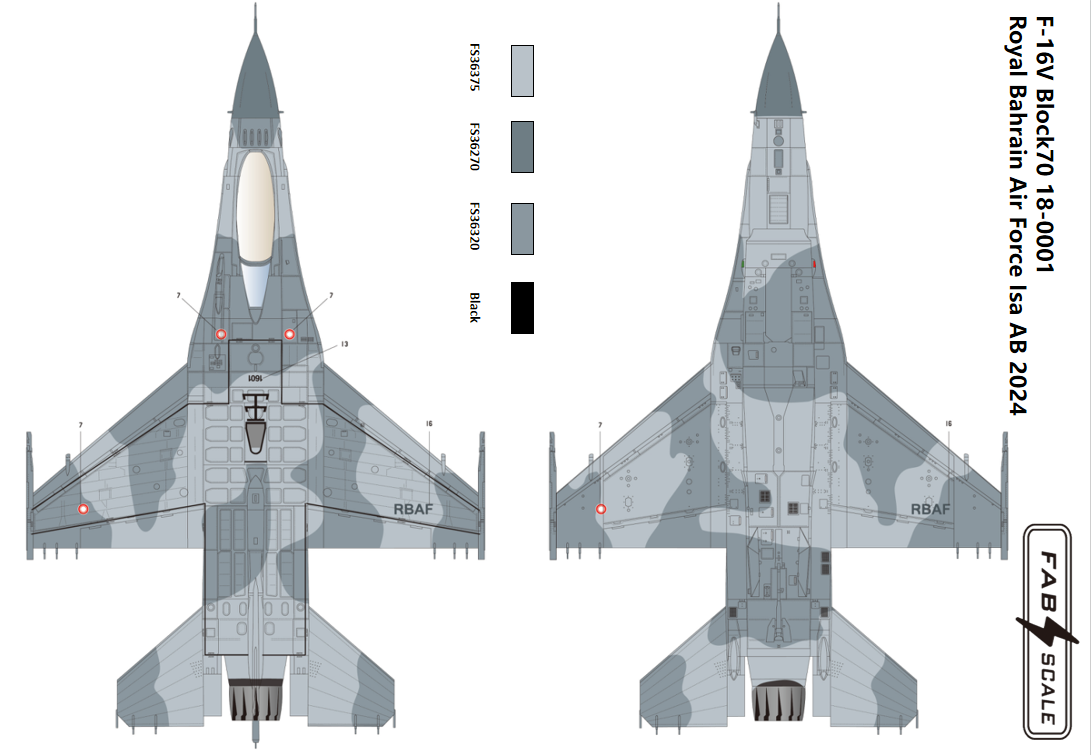 FabScale FD48040 F-16V Block 70 Bahrain AF 192nd Filo 2024 1:48