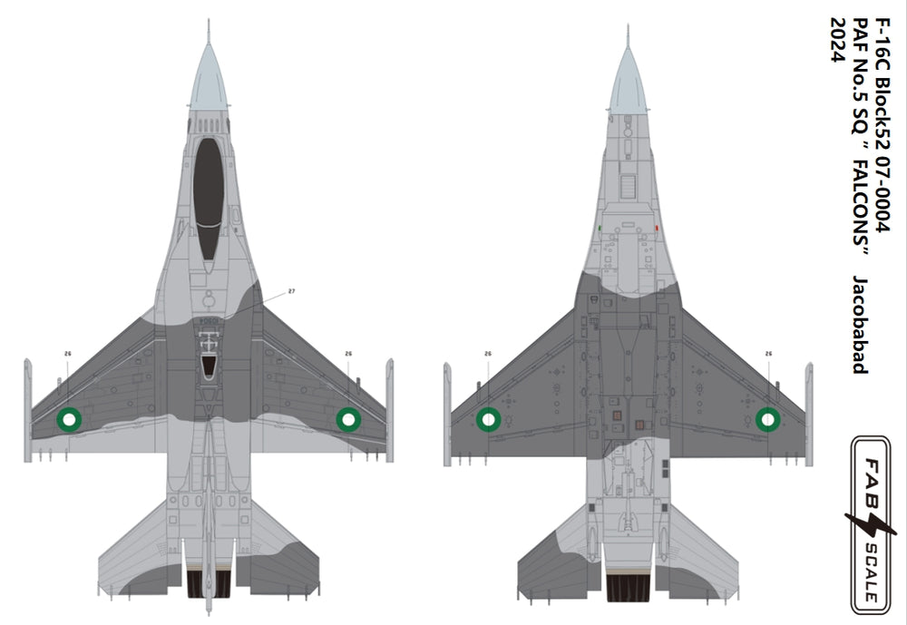 FabScale FD48043 F-16C Block 52 Pakistan AF No.5 SQ Falcons 1:48