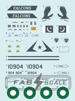 FabScale FD48043 F-16C Block 52 Pakistan AF No.5 SQ Falcons 1:48