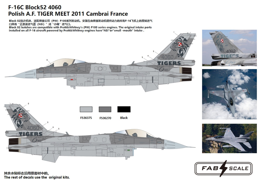 FabScale Studio FD48044 1:48 Lockheed-Martin F-16C Block 52 4060 PoIish A.F