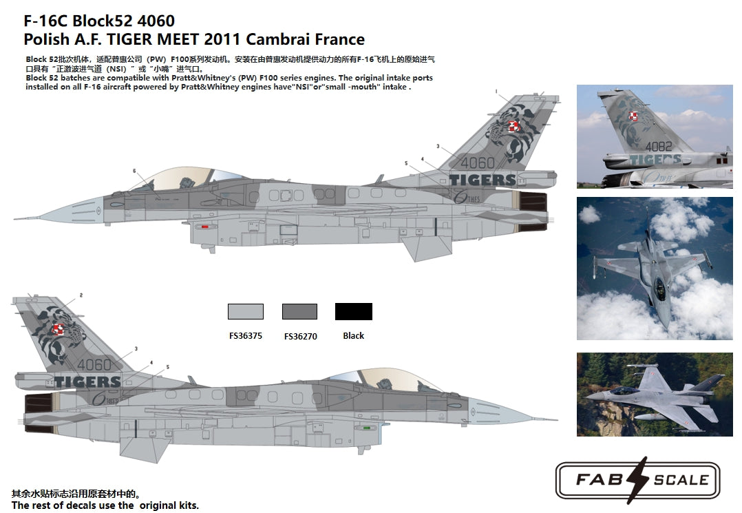 FabScale Studio FD48044 1:48 Lockheed-Martin F-16C Block 52 4060 PoIish A.F