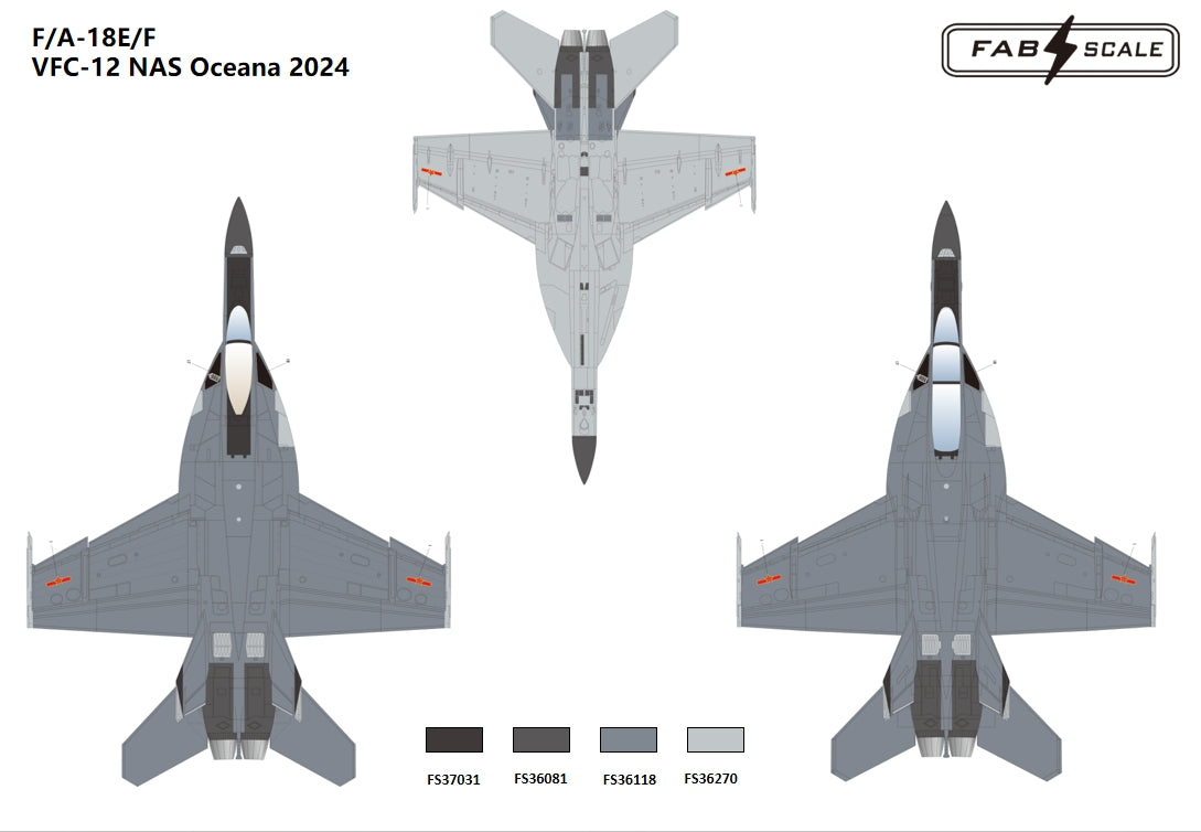 FabScale FD48068 F/A-18E/F Super Hornet VFC-12 Omars 2024 1:48