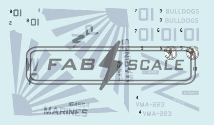 FabScale FD48072 AV-8B Harrier II+ VMA-223 Bulldogs 2019 1:48