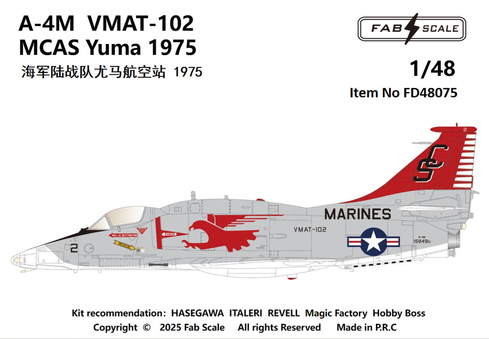 FabScale Studio FD48075 1:48 Douglas A-4M VMAT-102 MCAS Yuma 1975