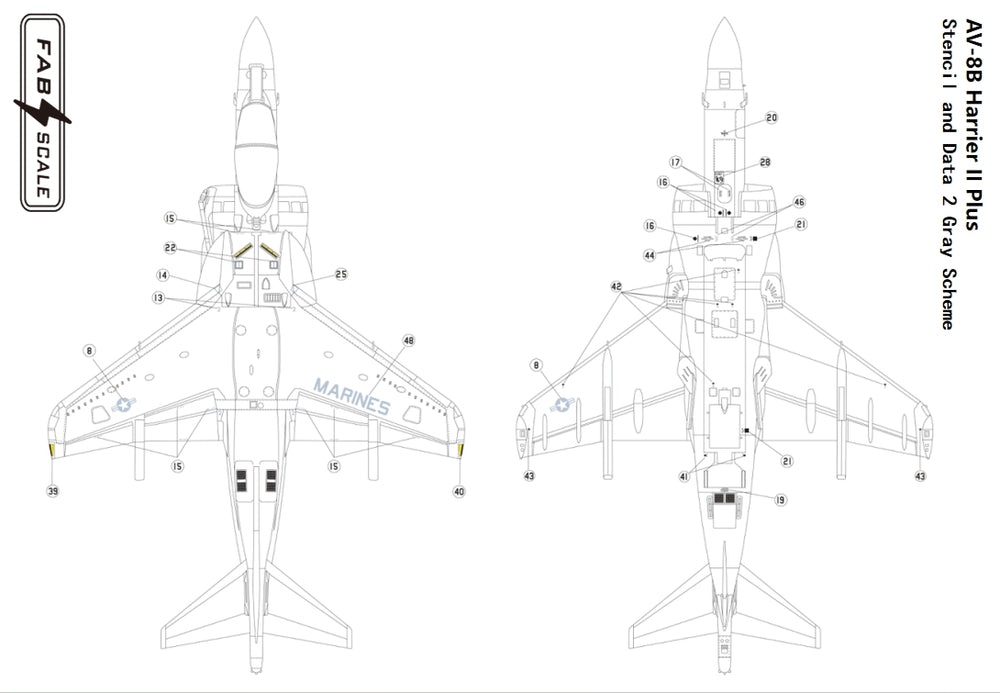 FabScale FD48082 AV-8B+ Harrier VMA-231 Det. 26th MEU 2025 1:48