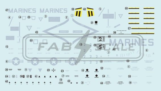 FabScale FD48082 AV-8B+ Harrier VMA-231 Det. 26th MEU 2025 1:48