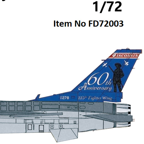 FabScale FD72003 F-16C Wisconsin ANG 60th Anniversary 1:72