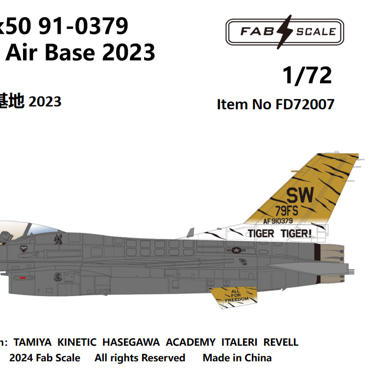 FabScale FD72007 F-16C Block 50 79th FS Shaw AB 2023 1:72