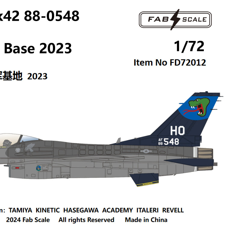 FabScale FD72012 F-16CM Block 42 311st FS Holloman 2023 1:72