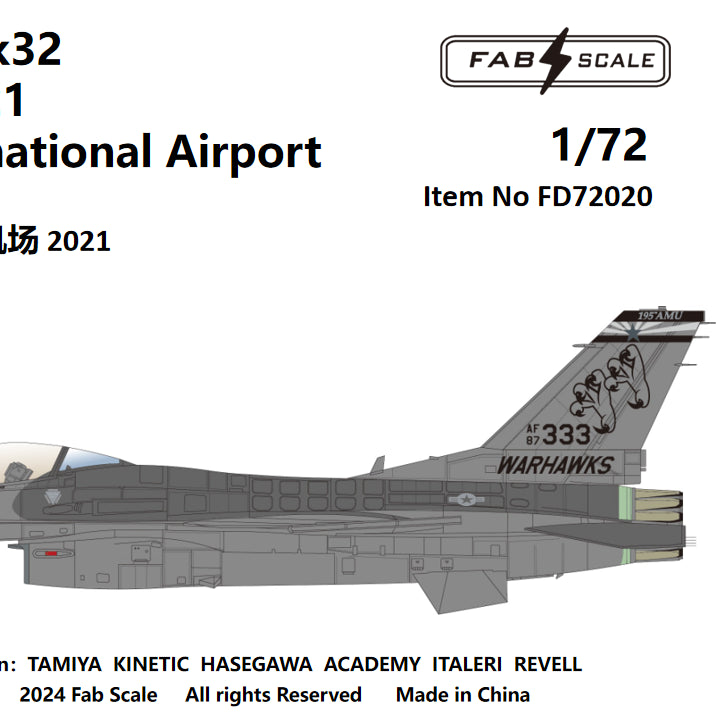 FabScale FD72020 F-16CM Block 32 195th FS Tucson 2021 1:72