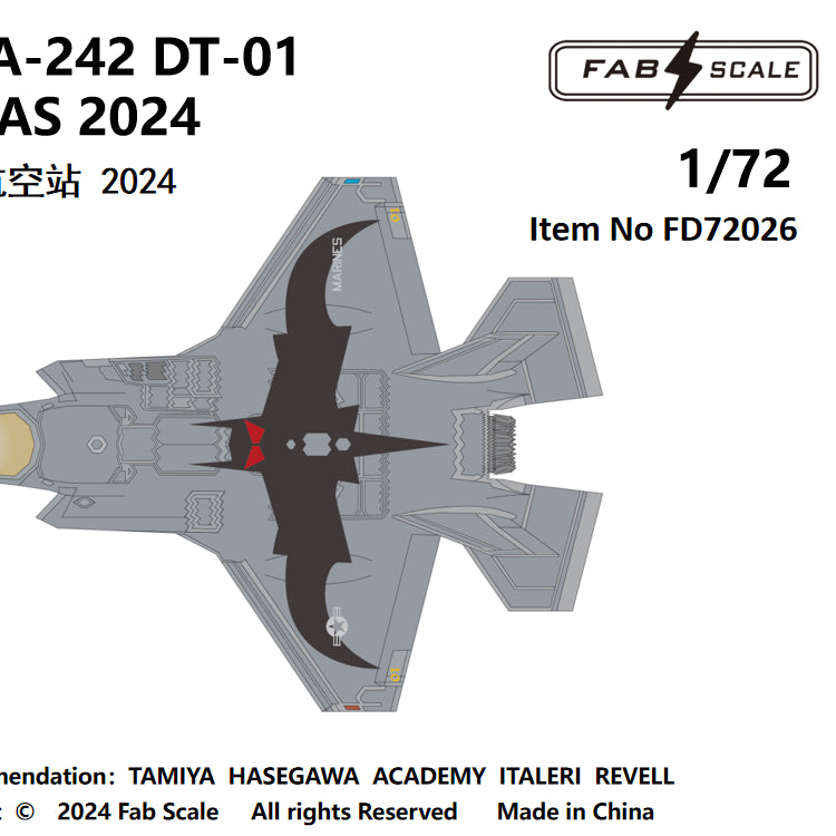 FabScale Studio FD72026 1:72 F-35B VMFA-242 DT-01 Iwakuni MCAS 2024