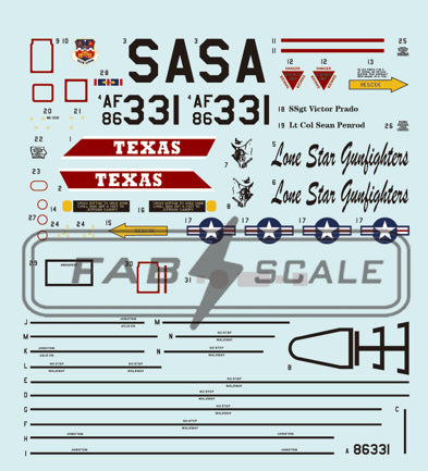 FabScale FD72032 F-16CM Block 30 SEA Camo San Antonio 2021 1:72