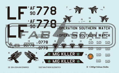 FabScale FD72033 F-16DM Block 42 MiG Killer Luke AFB 2024 1:72