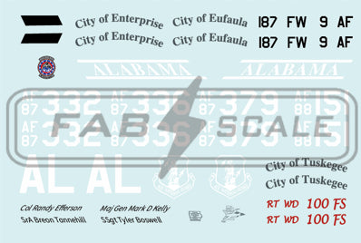 FabScale FD72036 F-16CM Block 30 Red Tail 187th FW 2023 1:72