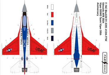 FabScale FD72041 F-16C Block 50 412th FTW Edwards AFB 2024 1:72