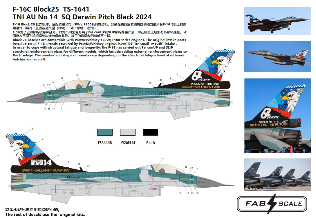 FabScale FD72050 F-16C Block 25 Indonesia AF Pitch Black 2024 1:72