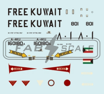 FabScale FD72054 A-4KU Skyhawk Free Kuwait Prince Sultan 1991 1:72