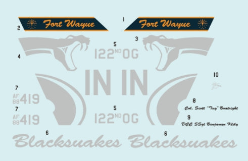 FabScale FD72057 F-16C Block 40 122nd FW Fort Wayne 2025 1:72