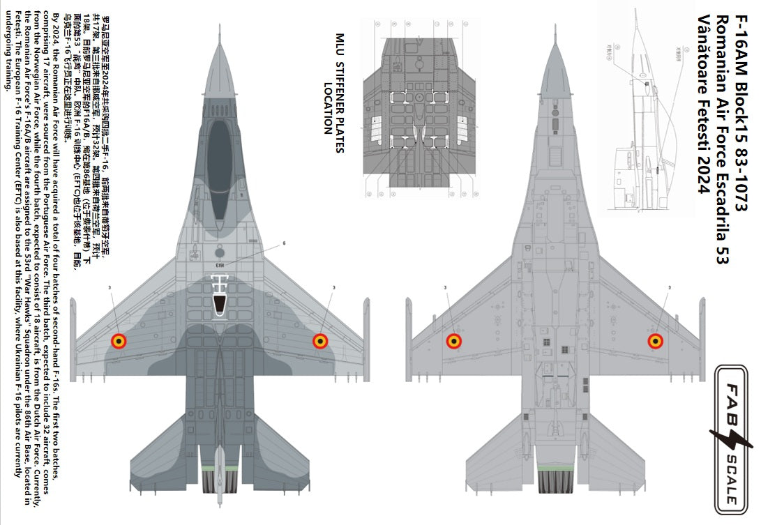 FabScale FD72058 F-16AM Romanian AF Fetesti 2024 (PE) 1:72