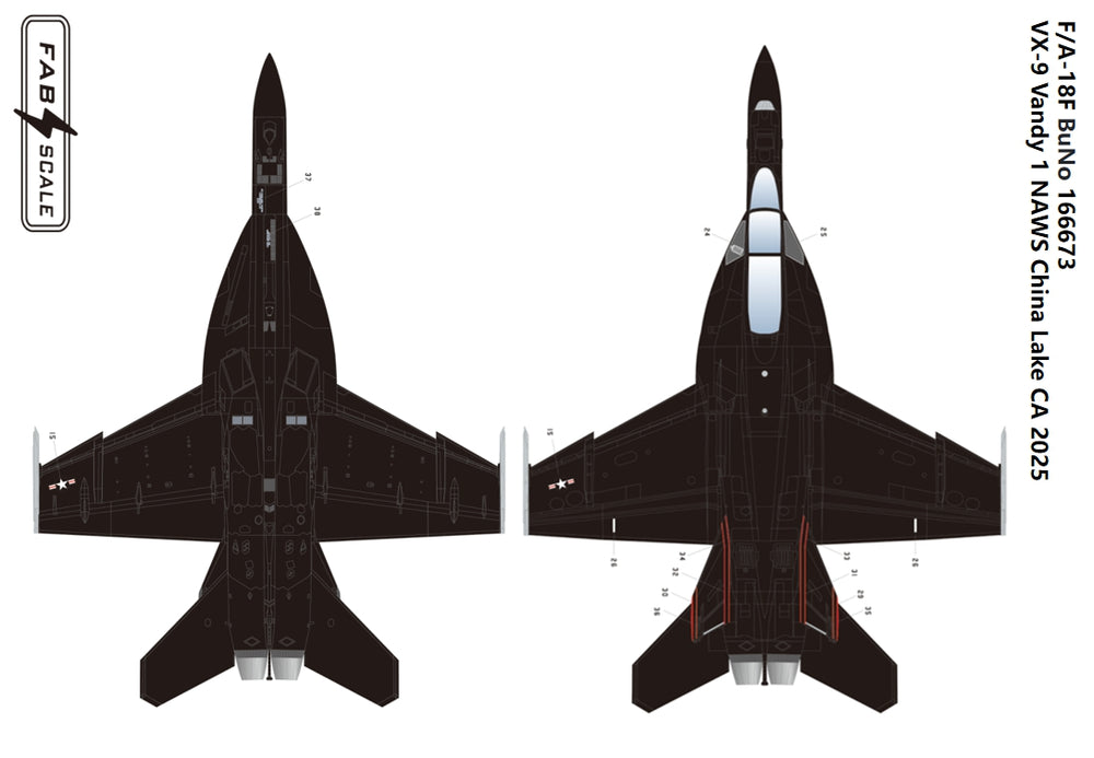 FabScale FD72073 F/A-18F Super Hornet VX-9 Vandy 1 2025 1:72