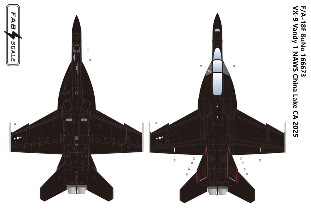 FabScale FD72073 F/A-18F Super Hornet VX-9 Vandy 1 2025 1:72