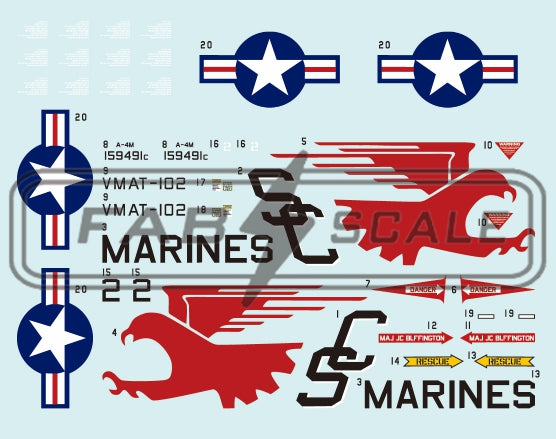 FabScale Studio FD72075 1:72 Douglas A-4M Skyhawk VMAT-102 MCAS Yuma 1975