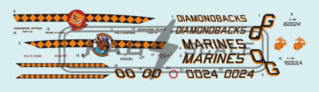 FabScale Studio FD72086 1:72 Douglas A-4M Skyhawk VMA-131 NASJRB Willow Grove