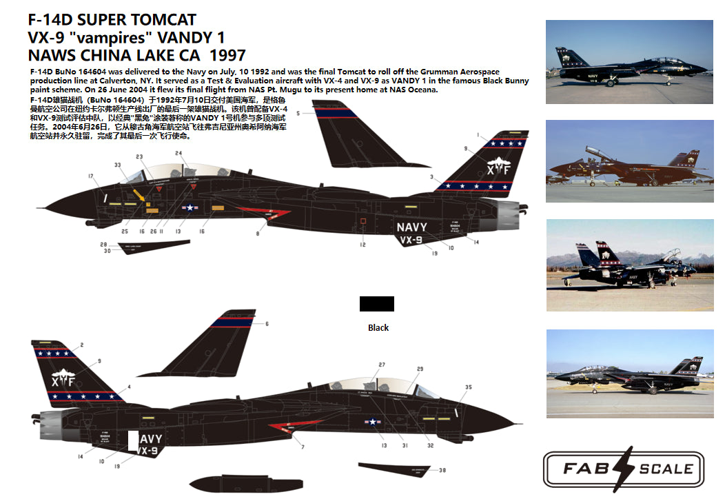 FabScale FD72092 F-14D Super Tomcat VX-9 Vandy 1 1997 1:72