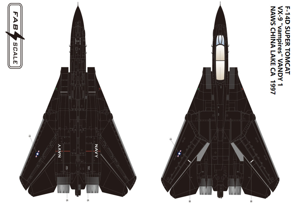 FabScale FD72092 F-14D Super Tomcat VX-9 Vandy 1 1997 1:72