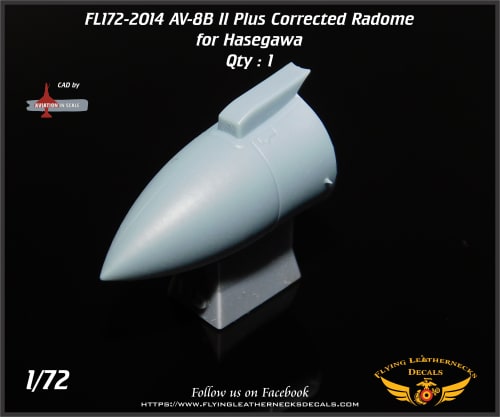 Flying Leathernecks FL172-2014 AV-8B Harrier II Corrected Radome 1:72