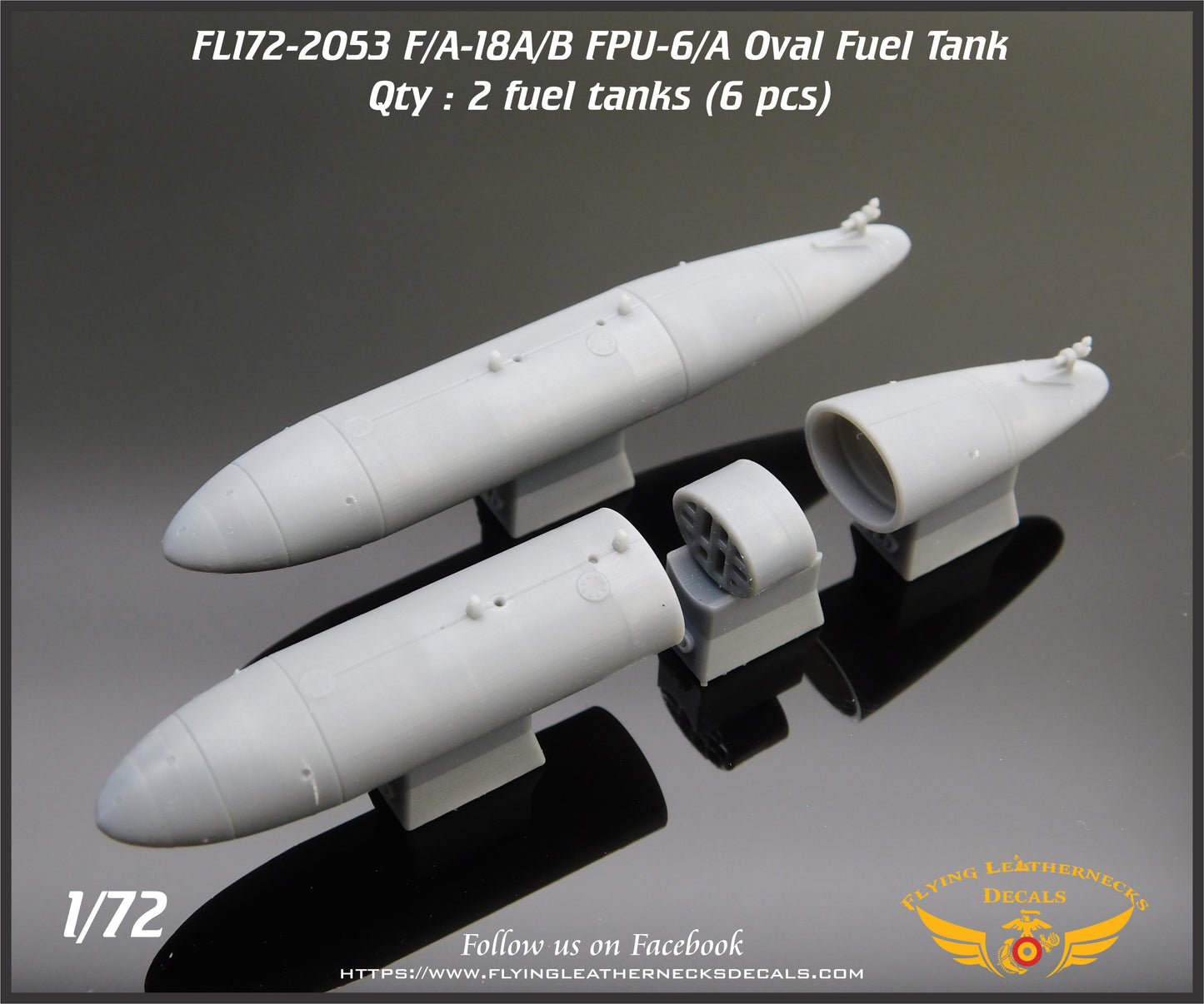 Flying Leathernecks FL172-2053 FPU-6/A Oval Fuel Tank F/A-18A/B 1:72