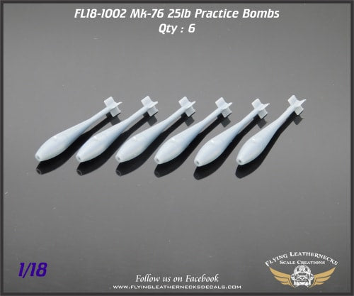 Flying Leathernecks FL18-1002 1:18 Mk-76 25 lb practice bombs