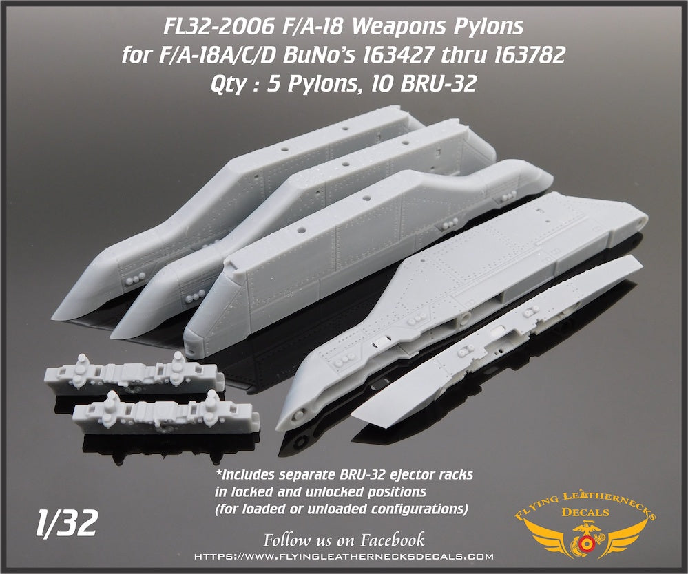 Flying Leathernecks FL32-2006 1003/1027 Pylons F/A-18A/C/D 1:32