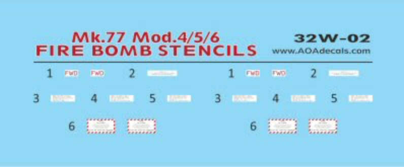 Flying Leathernecks FL32-2013 1:32 Mk-77 Mod 4 Fire Bombs with decals