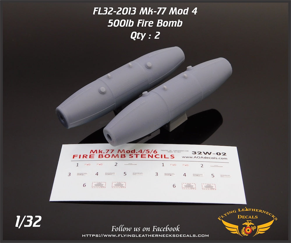 Flying Leathernecks FL32-2013 1:32 Mk-77 Mod 4 Fire Bombs with decals