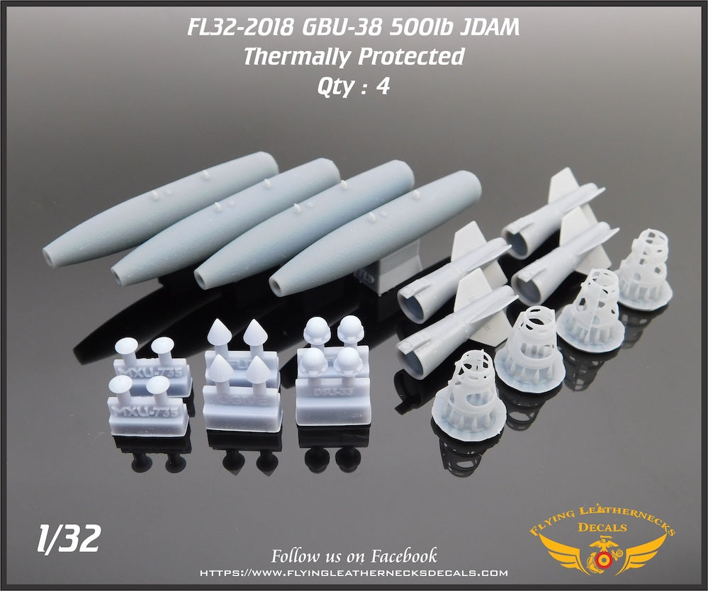 Flying Leathernecks FL32-2018 1:32 GBU-38 500lb JDAM thermal protective coating