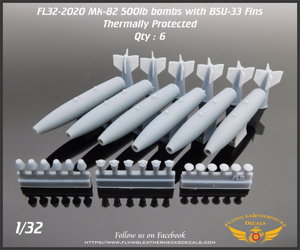 Flying Leathernecks FL32-2020 Mk-82 / BLU-111 500lb BSU-33 Bomb 1:32
