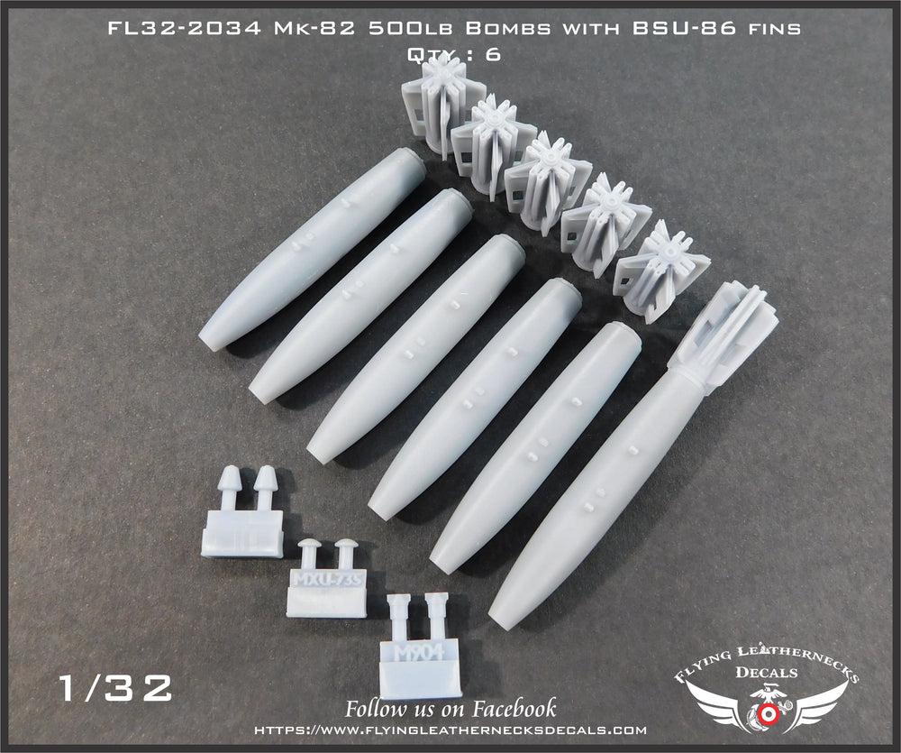 Flying Leathernecks FL32-2034 1:32 Mk-82 with BSU-86 retarded fin