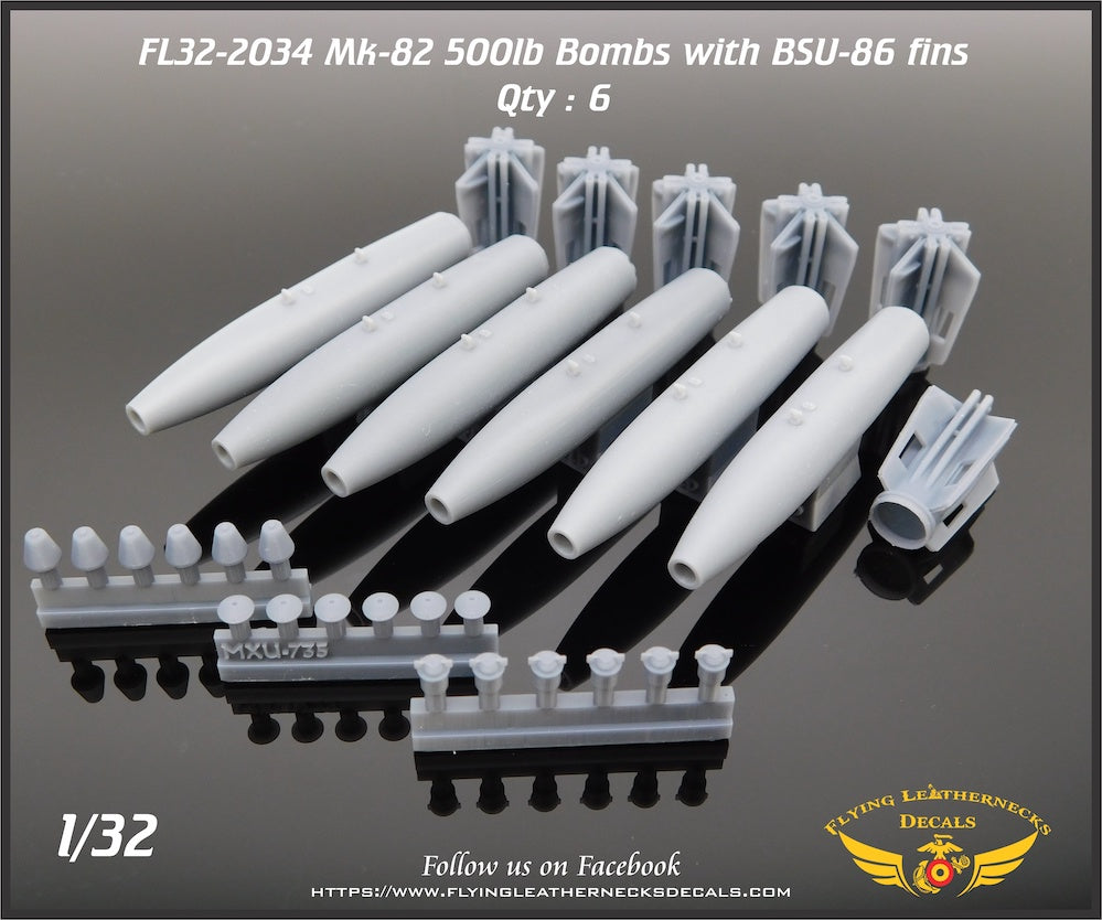 Flying Leathernecks FL32-2034 1:32 Mk-82 with BSU-86 retarded fin
