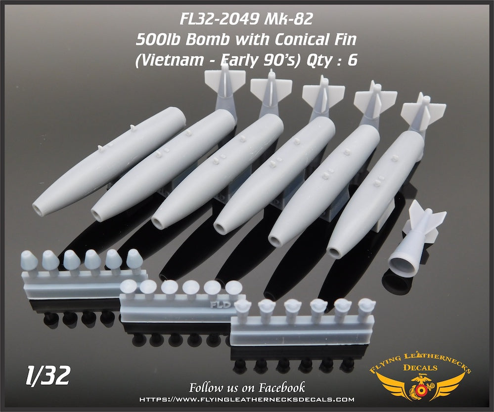 Flying Leathernecks FL32-2049 1:32 Mk-82 500lb bomb with conical fins