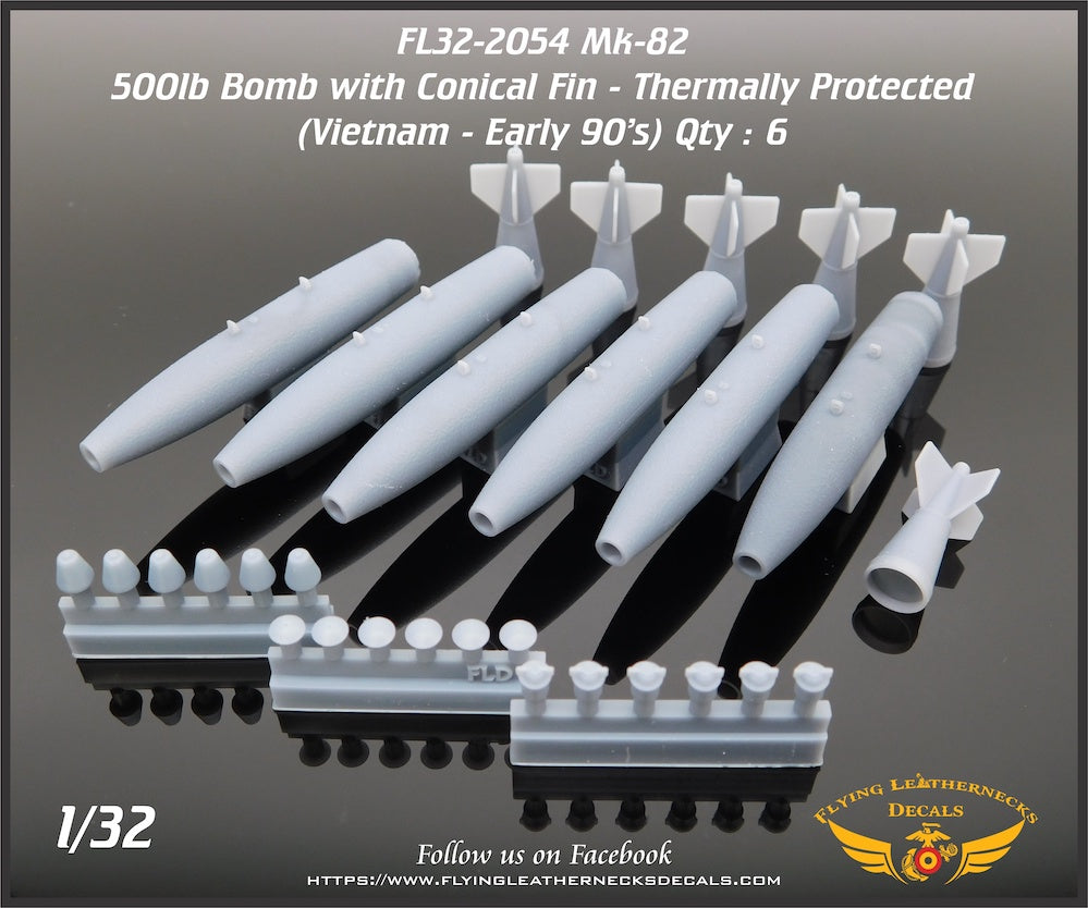 Flying Leathernecks FL32-2054 1:32 Mk-82 500lb bomb with conical fins