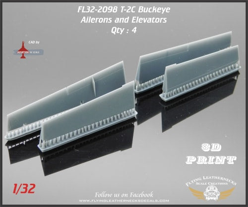 Flying Leathernecks FL32-2098 1:32 T-2 Buckeye Flaps and Ailerons 3D-printed