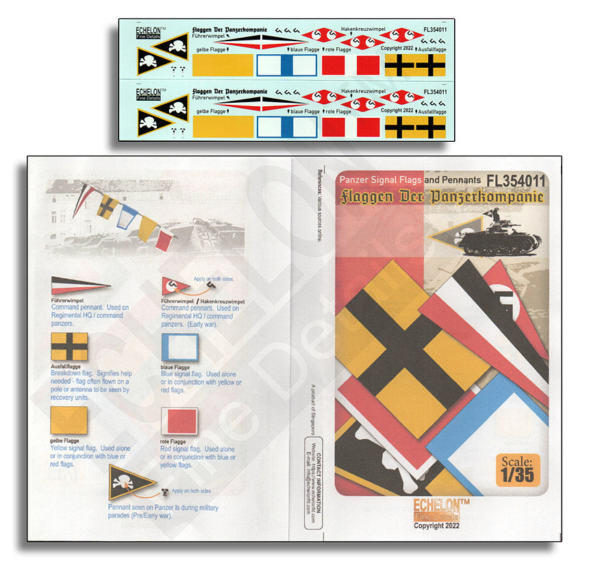 Echelon FD FL354011 1:35 Panzer Signal Flags and Pennants