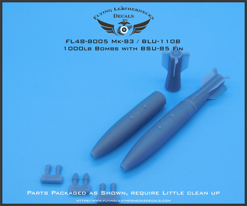 Flying Leathernecks FL48-8005 1:48 Mk-83 1000lb bomb with BSU-85 fin