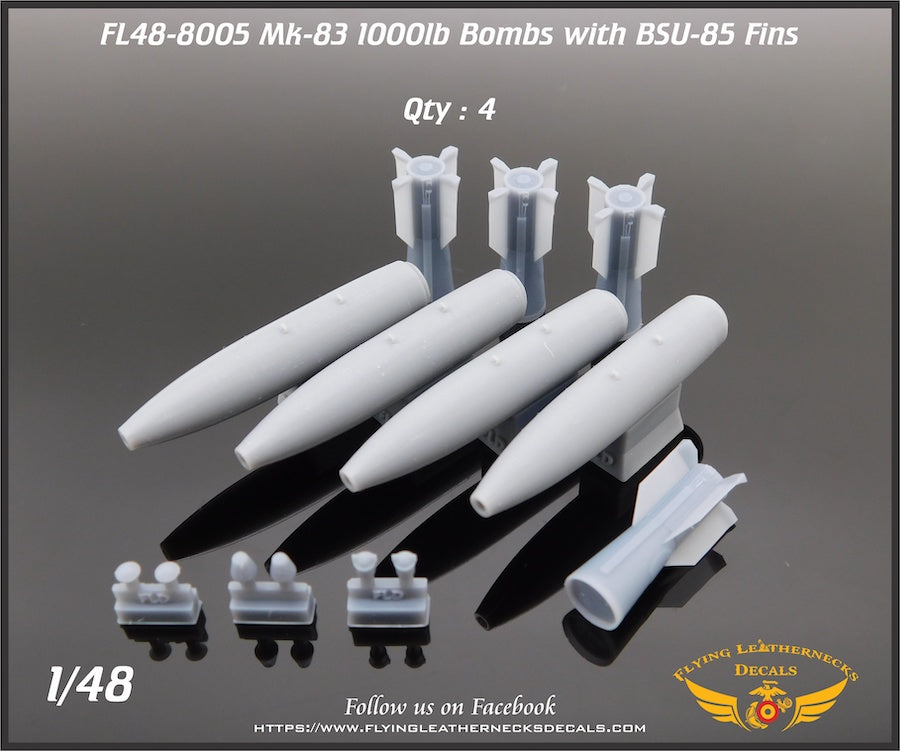 Flying Leathernecks FL48-8005 1:48 Mk-83 1000lb bomb with BSU-85 fin