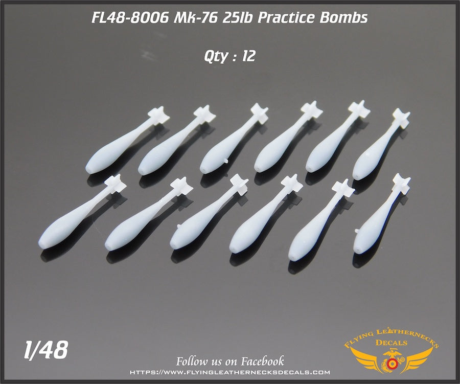 Flying Leathernecks FL48-8006 1:48 Mk-76 25lb practice bomb 3D-Printed