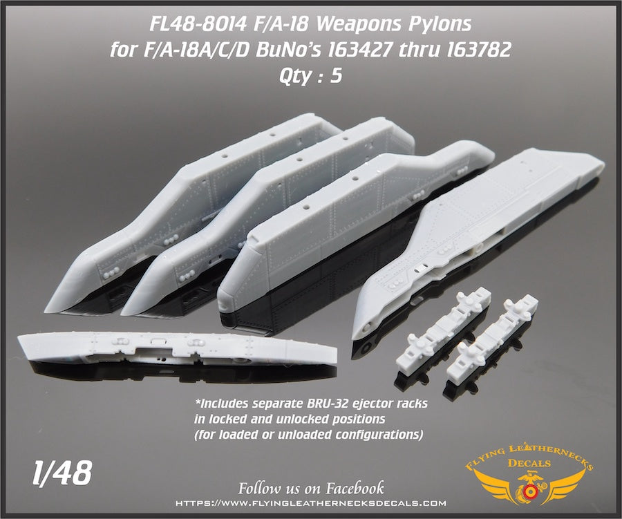 Flying Leathernecks FL48-8014 1003/1027 Pylons F/A-18A-D 1:48